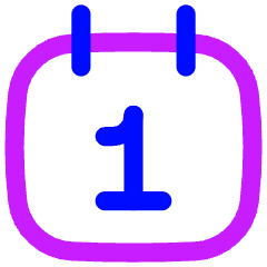 Daily Calendar Icon from Flex Neon Set