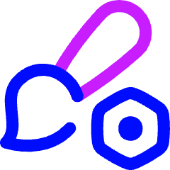 Brush Setting Bolt Nut Icon from Flex Neon Set