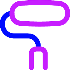Roller Paintbrush Icon from Flex Neon Set