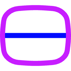 Rectangle Split Half Horizontal Icon from Flex Neon Set