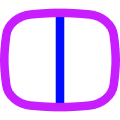 Rectangle Split Half Vertical Icon from Flex Neon Set