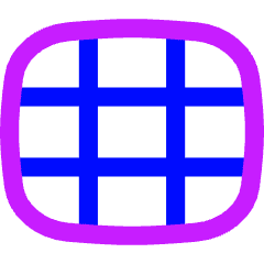 Rectangle Split Nine Icon from Flex Neon Set