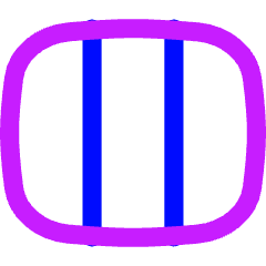 Rectangle Split Thirds Icon from Flex Neon Set