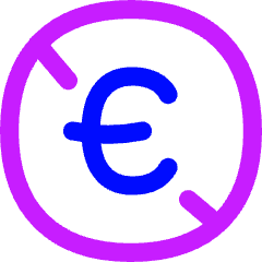 Non Commercial Euro Icon from Flex Neon Set