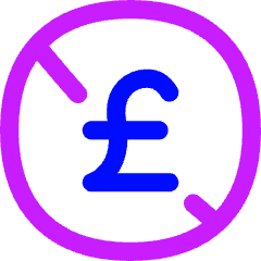 Non Commercial Pounds Icon from Flex Neon Set