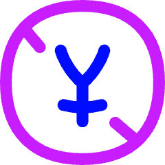 Non Commercial Yen Icon from Flex Neon Set