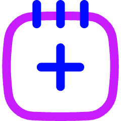 Notepad Add Icon from Flex Neon Set