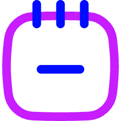 Notepad Subtract Icon from Flex Neon Set