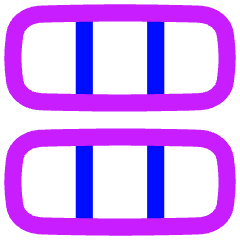 Dashboard Horizontal Rectangle Thirds Icon from Flex Neon Set