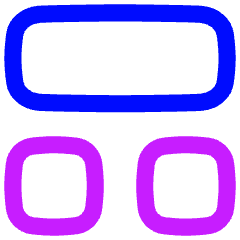 Dashboard Square Horizontal Rectangle 1 Icon from Flex Neon Set