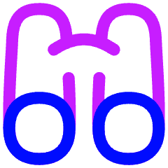 Binoculars Icon from Flex Neon Set