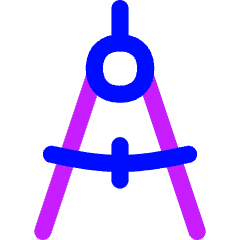 Drawing Compass Icon from Flex Neon Set