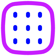 Grid Dots Icon from Flex Neon Set