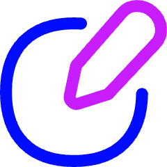 Pencil Circle Icon from Flex Neon Set