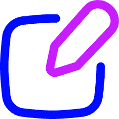 Pencil Square Icon from Flex Neon Set