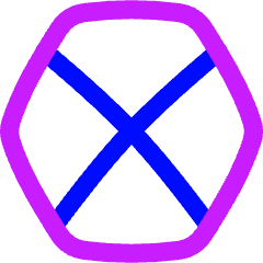 Polygon Frame Icon from Flex Neon Set