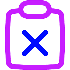 Clipboard Delete Icon from Flex Neon Set