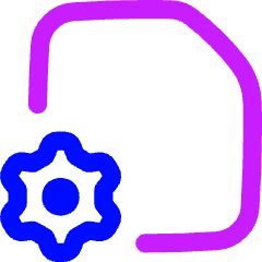 Document Setting Gear Icon from Flex Neon Set