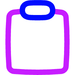 Empty Clipboard Icon from Flex Neon Set