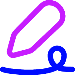 Fill And Sign Icon from Flex Neon Set