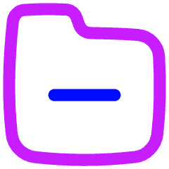 Folder Delete Icon from Flex Neon Set