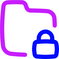 Folder Lock Icon from Flex Neon Set