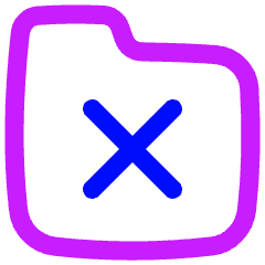 Folder Remove Icon from Flex Neon Set