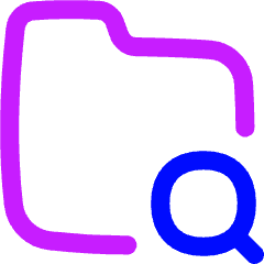 Folder Search Icon from Flex Neon Set
