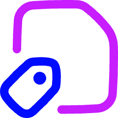 Label File Tag Icon from Flex Neon Set