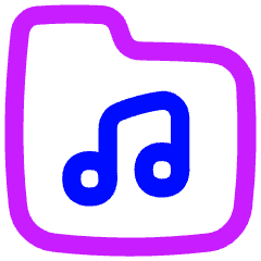 Music Folder Song Icon from Flex Neon Set