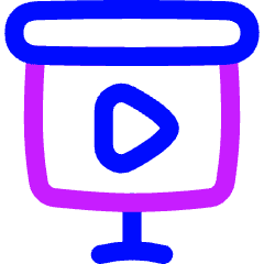 Slide Show Play Icon from Flex Neon Set