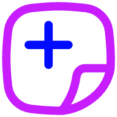 Sticky Note Add Icon from Flex Neon Set