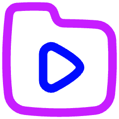 Video Folder Play Icon from Flex Neon Set