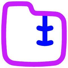 Zip Folder Icon from Flex Neon Set