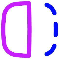 Flip Horizontal Square 2 Icon from Flex Neon Set