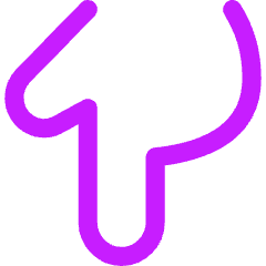 Finger Point Down Icon from Flex Neon Set