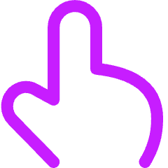 Finger Point Up Icon from Flex Neon Set