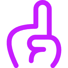 Number One Hand Icon from Flex Neon Set