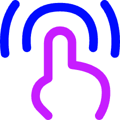 One Finger Double Tap Icon from Flex Neon Set