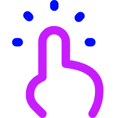 One Finger Short Tap Icon from Flex Neon Set
