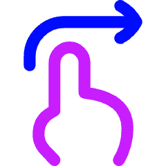 Swipe Right Icon from Flex Neon Set