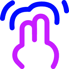 Two Finger Double Tap Icon from Flex Neon Set