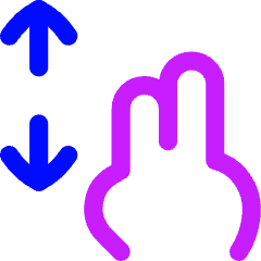 Two Finger Drag Vertical Icon from Flex Neon Set