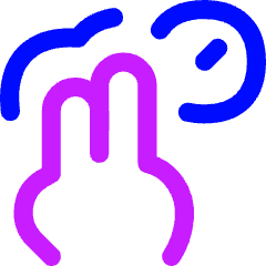 Two Finger Hold Icon from Flex Neon Set