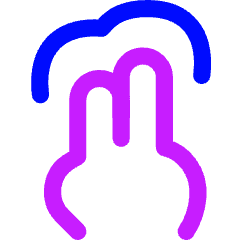 Two Finger Tap Icon from Flex Neon Set
