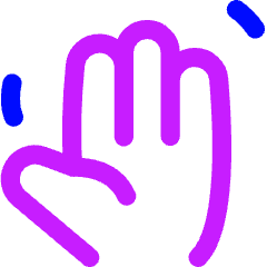 Waving Hand Icon from Flex Neon Set
