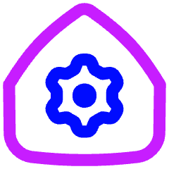 Home Setting Gear Icon from Flex Neon Set