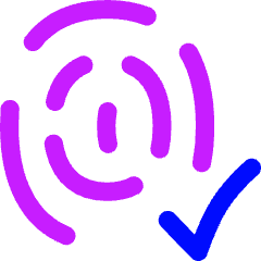 Fingerprint Check Validate Icon from Flex Neon Set
