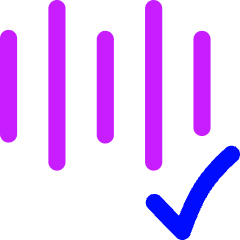 Voice Activation Check Validate Icon from Flex Neon Set