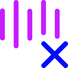 Voice Activation Delete Cross Icon from Flex Neon Set